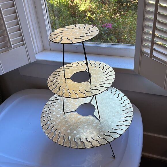 Vintage Mid Century gold Christmas Card Tree in Original box - Picture 2 of 10